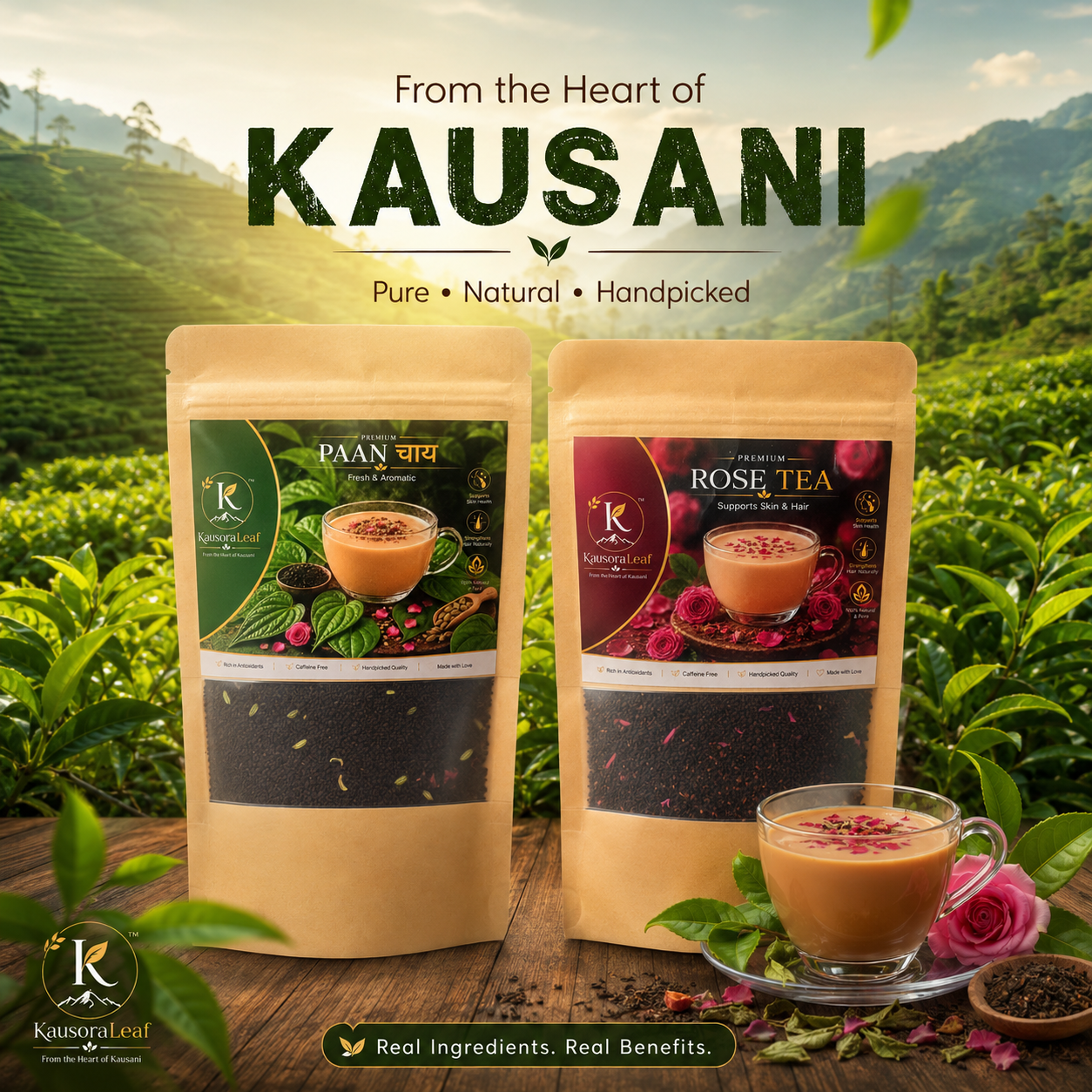Kausani hills and tea